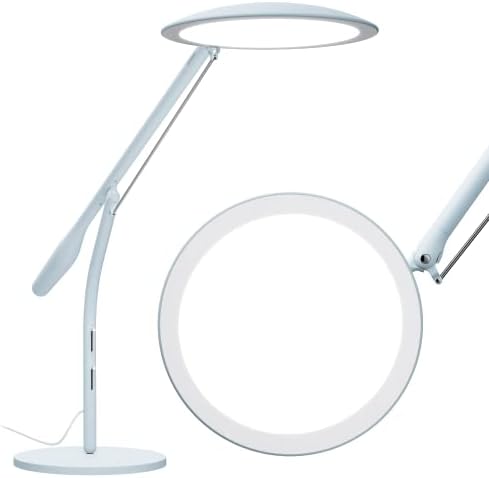 Cricut Bright 360, מנורת שולחן LED אולטימטיבית | מנורת שולחן לחדר מלאכה, חדר שינה ומשרד - ערפל